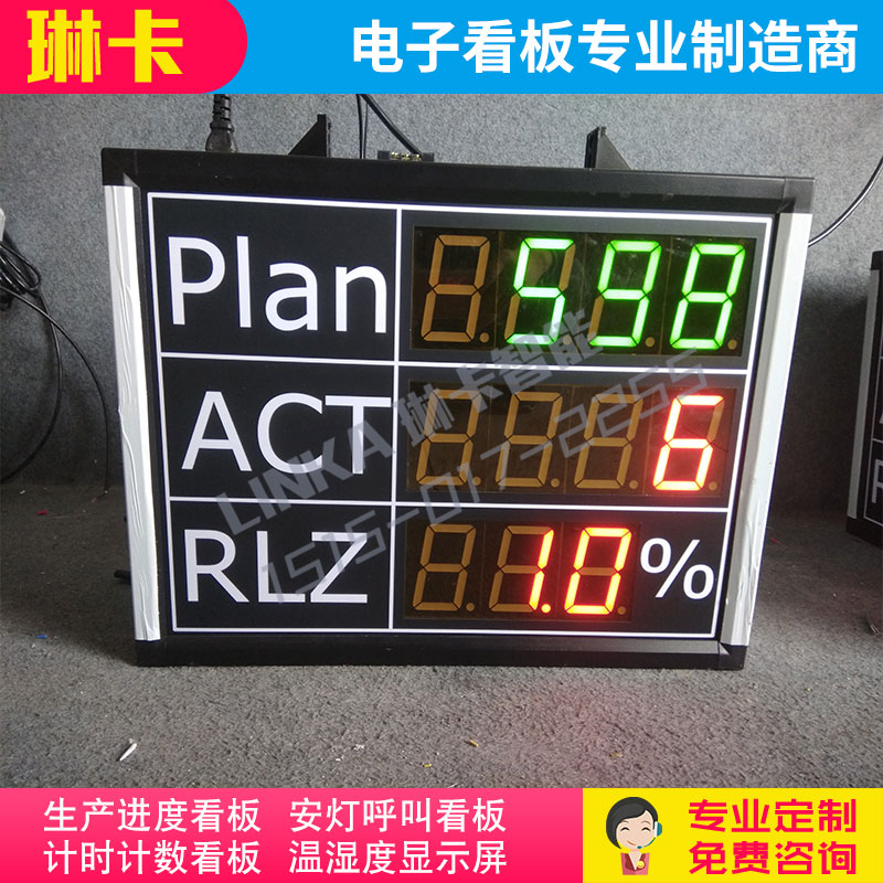 車間生產(chǎn)計劃進(jìn)度雙色LED電子看板